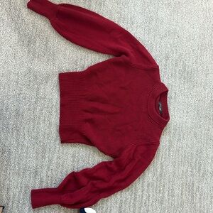 Cropped Ruby Red Sweater